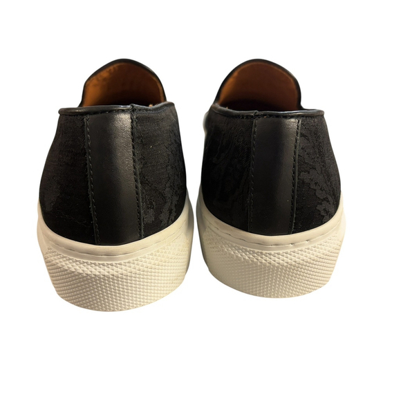 ETRO Milano Womens Shoes Slip On Sneakers Jaquard Leather Black Sz. 39 11370 - Picture 6 of 13